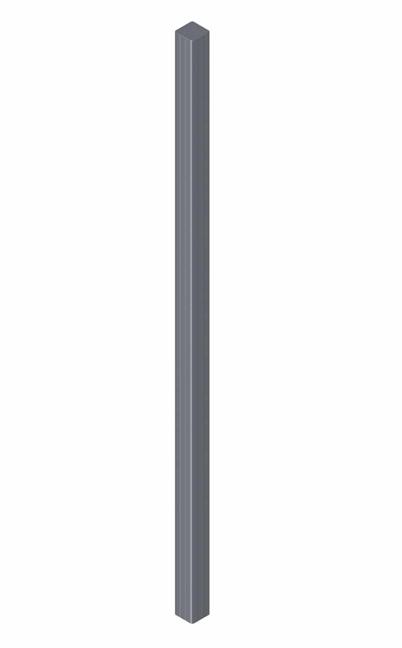 B-Ware  EASY-FENCE Pfosten Alu 7x7x235cm Anthrazit