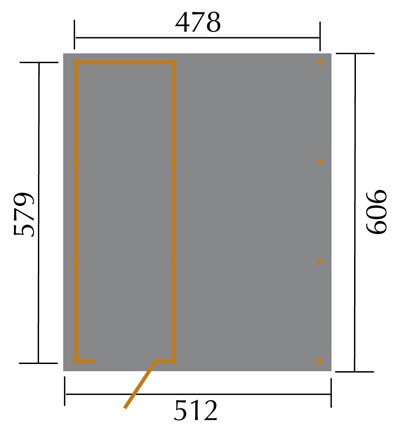 weka Carport 607 Gr.3, inkl. XXL Geräteraum