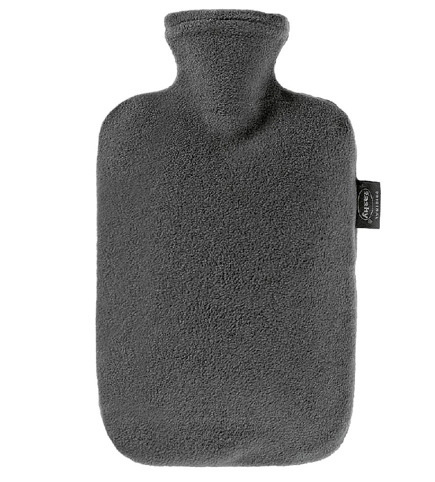 Fashy Wärmflasche Fleecebezug anthrazit 2L