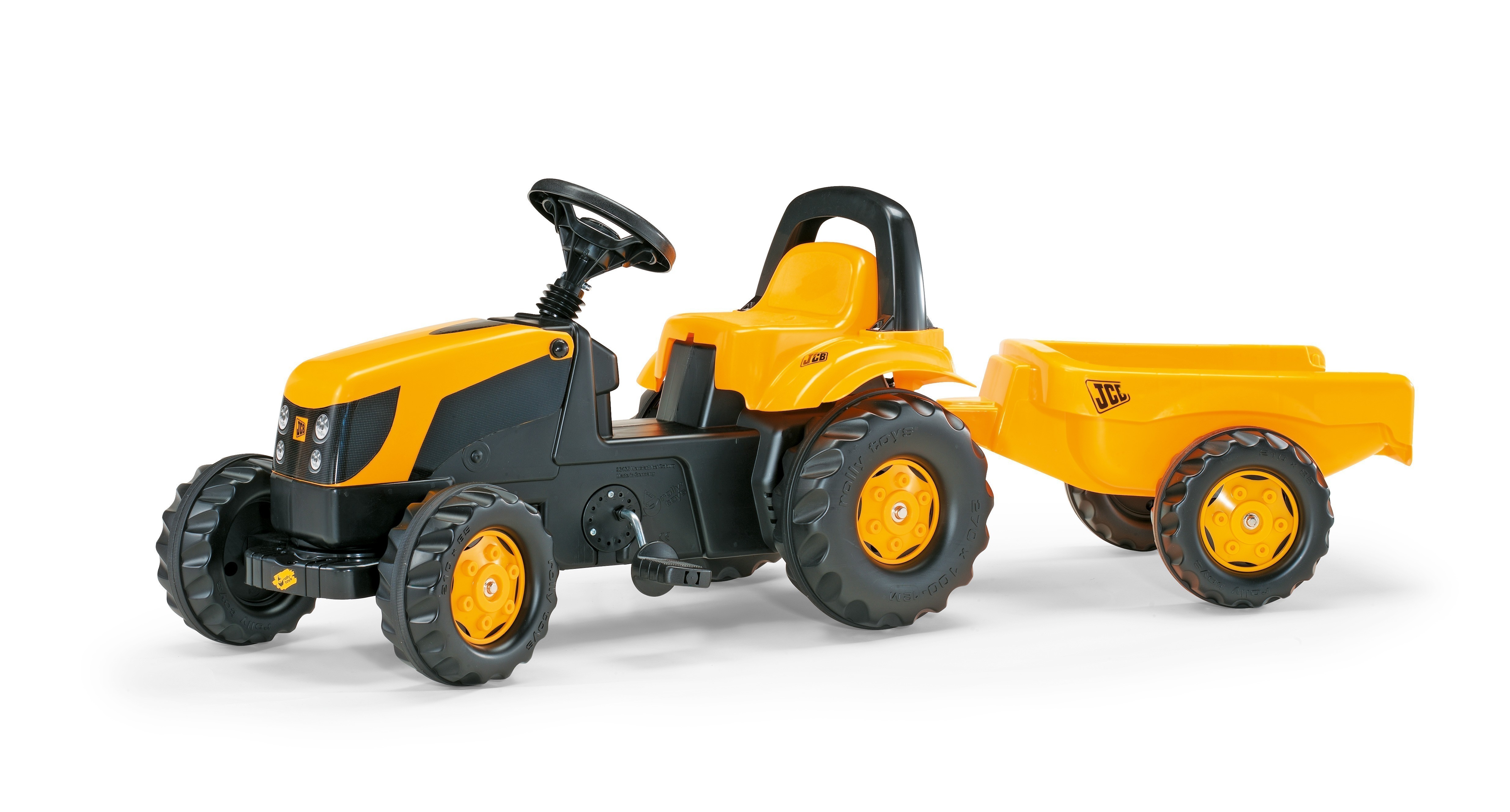 Trettraktor rolly Kid JCB mit Anhänger - Rolly Toys