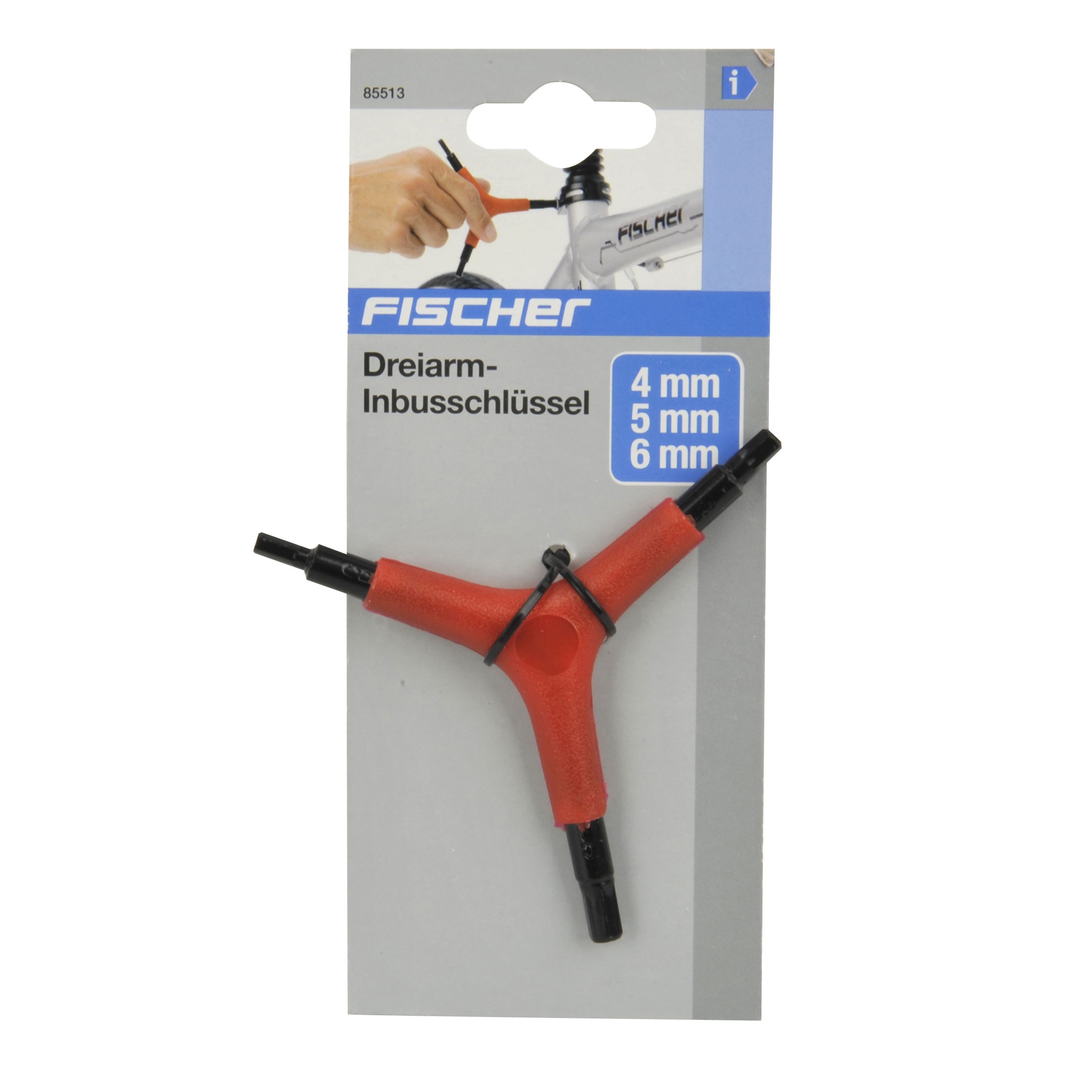Fischer Dreiarm-Sechskantschlüssel Größe 4/5/6mm