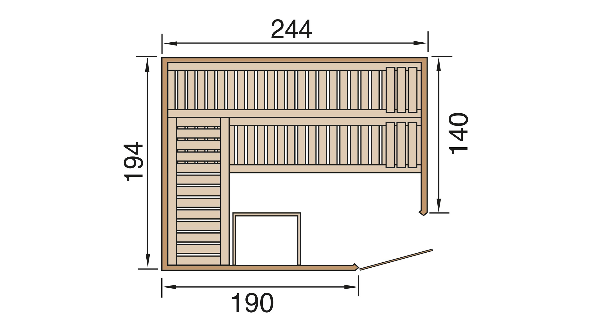 Weka Sauna Varberg 4 GT Trend weiß Weka Sauna Varberg 4 GT Trend weiß
