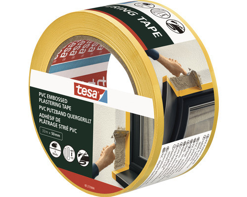 tesa® Putzband PVC gelb 50 mm x 33 m