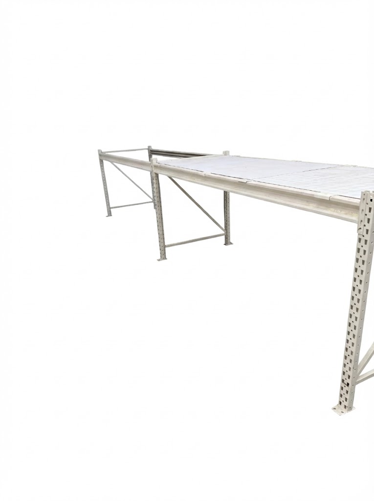 Weitspannregal / Schwerlast-Werkbank "Jura Weiß" – Gebraucht