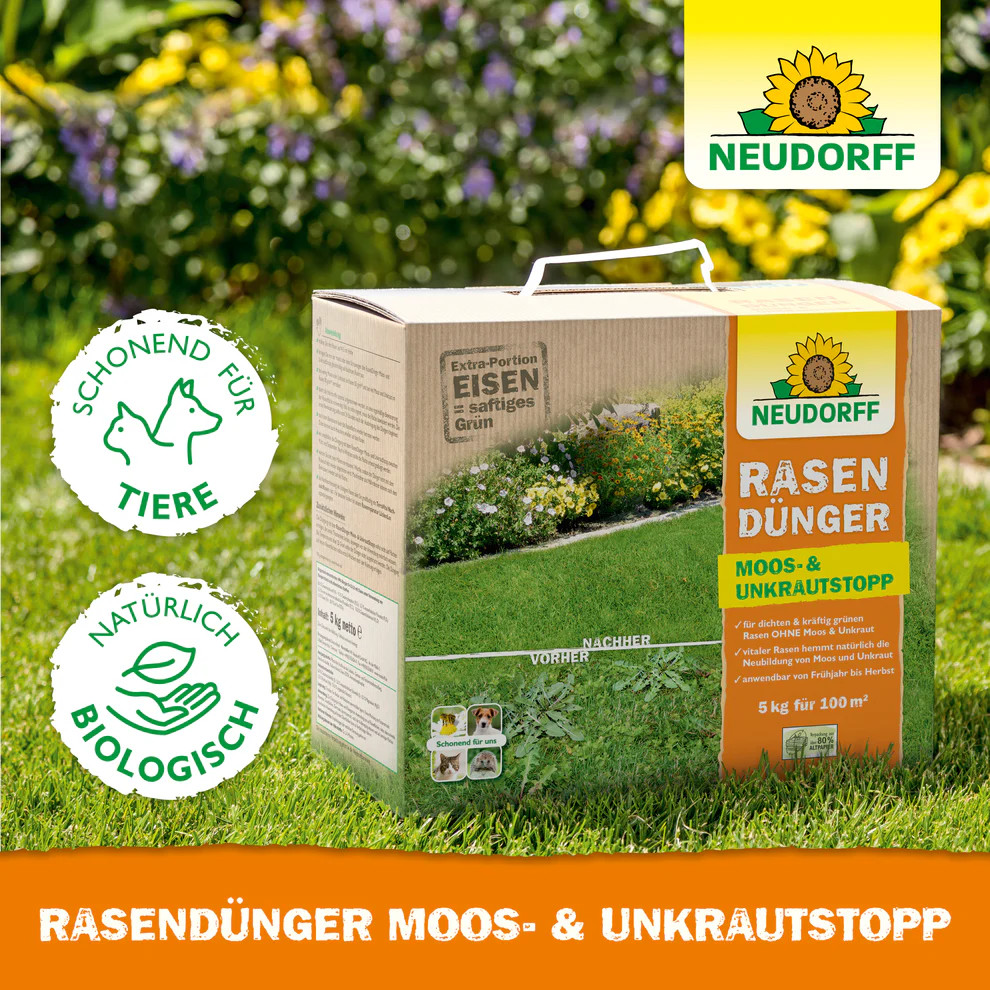Neudorff Rasen­Dünger Moos- & Unkraut­Stopp 5kg