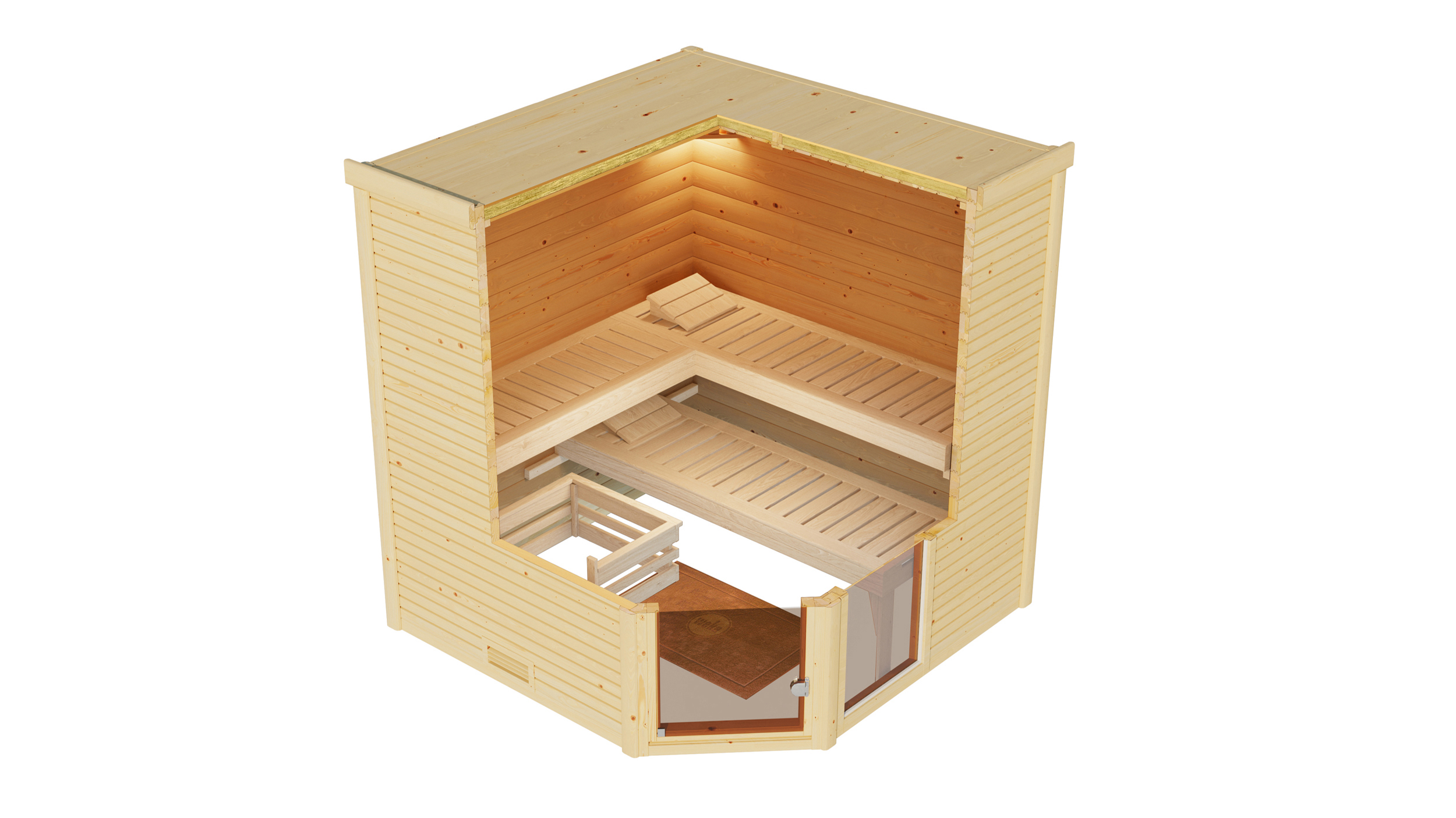 Weka Sauna CUBILIS ECK Gr.2  All-In
