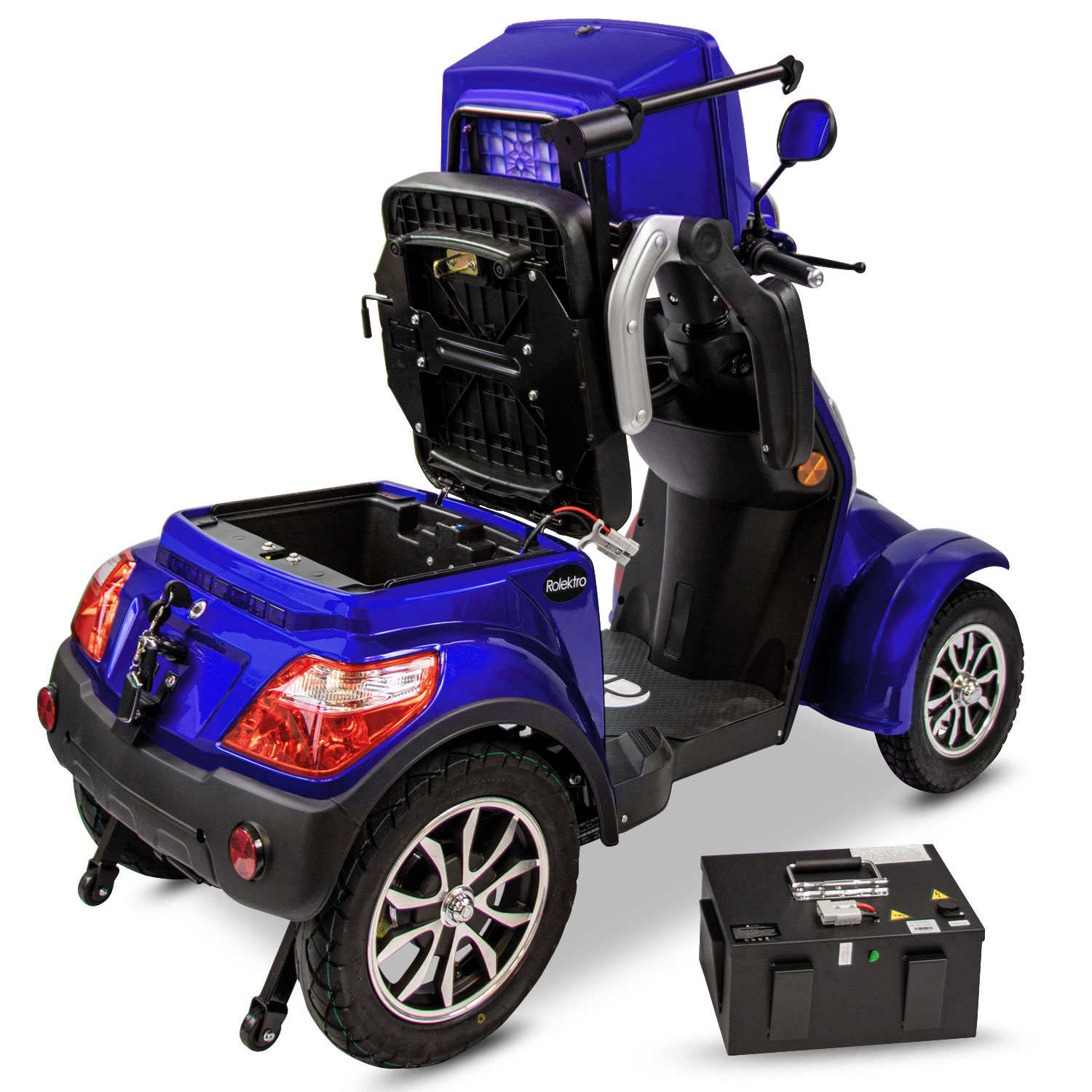 Rolektro E-Quad 25 V.3 Lithium, Blau Elektromobil 4-Räder