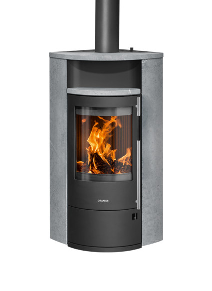 Polar Neo Eckkaminofen schwarz Speckstein 6,5kW