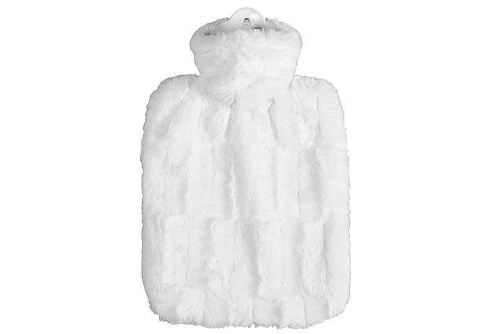 Wärmflasche Klassik Mikrofaser Flausch creme 25 x 19,5 cm