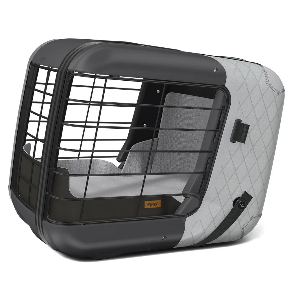 4pets Caree Cool Grey Transportbox für Hunde & Katzen bis 15 kg