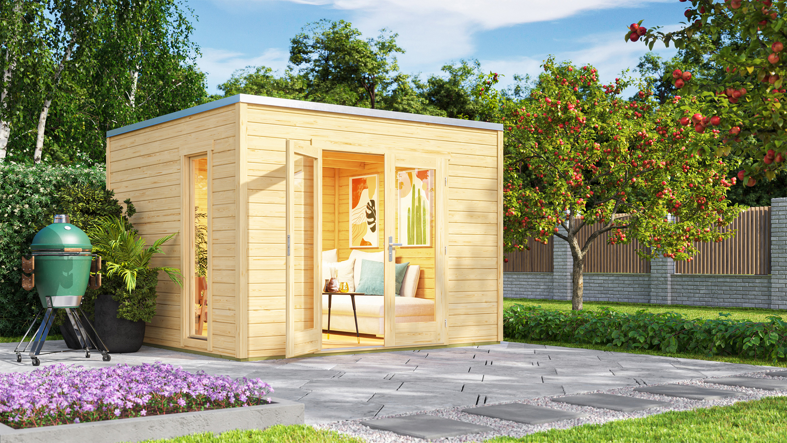 Gartenhaus P 285 Gr.  1, natur
