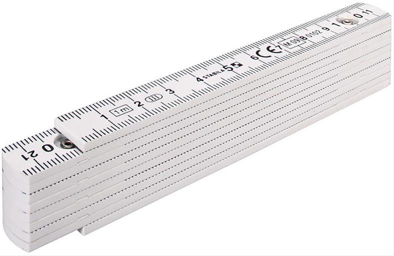 Maßstäbe (Kunststoff) 2m, 10 Glieder, 16mm brei