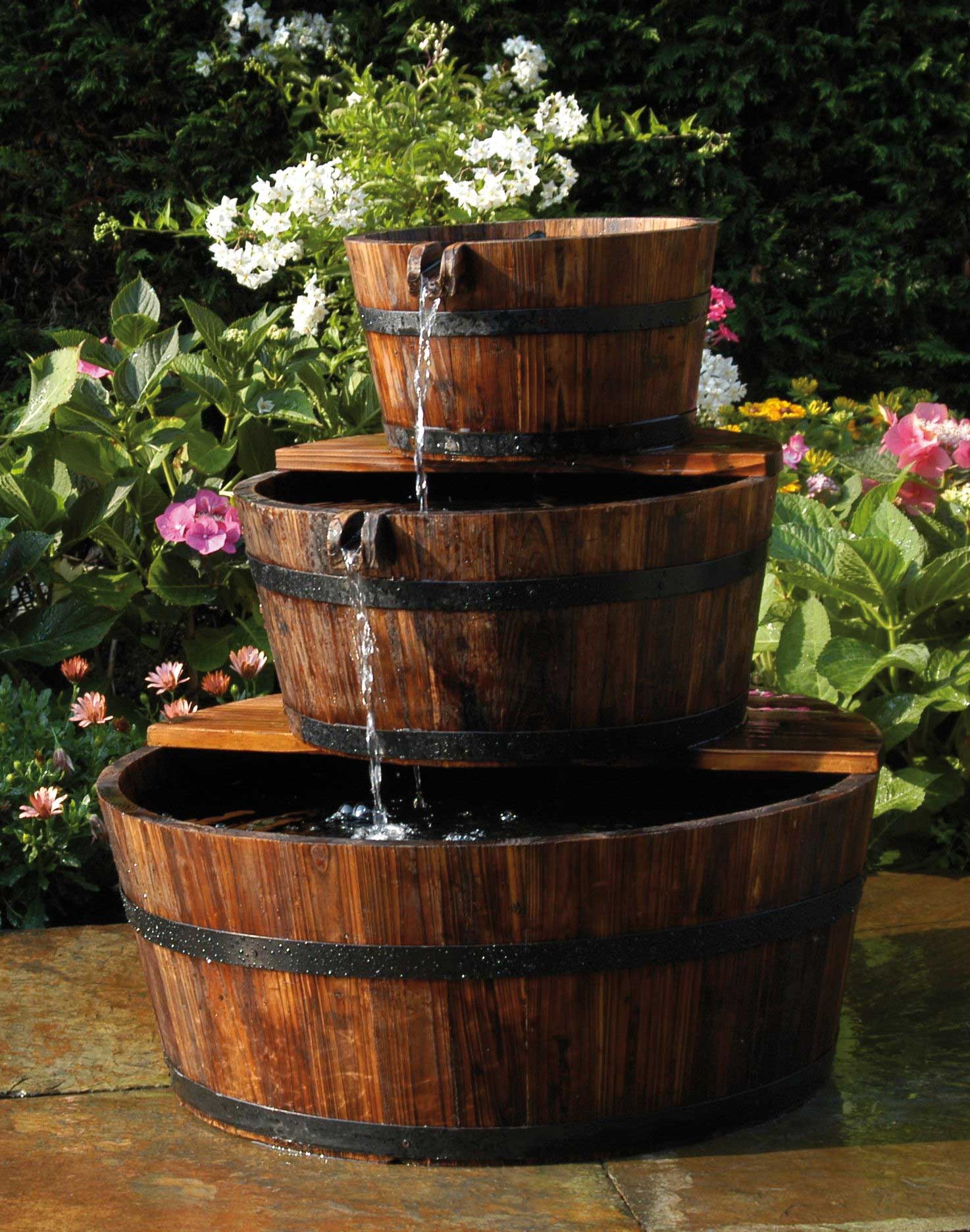 Ubbink AcquaArte Gartenbrunnen Edinburgh Holz