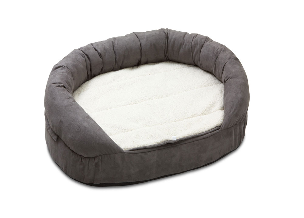 Hundebett / Hundekissen Ortho Bed Oval Karlie 100x65cm grau