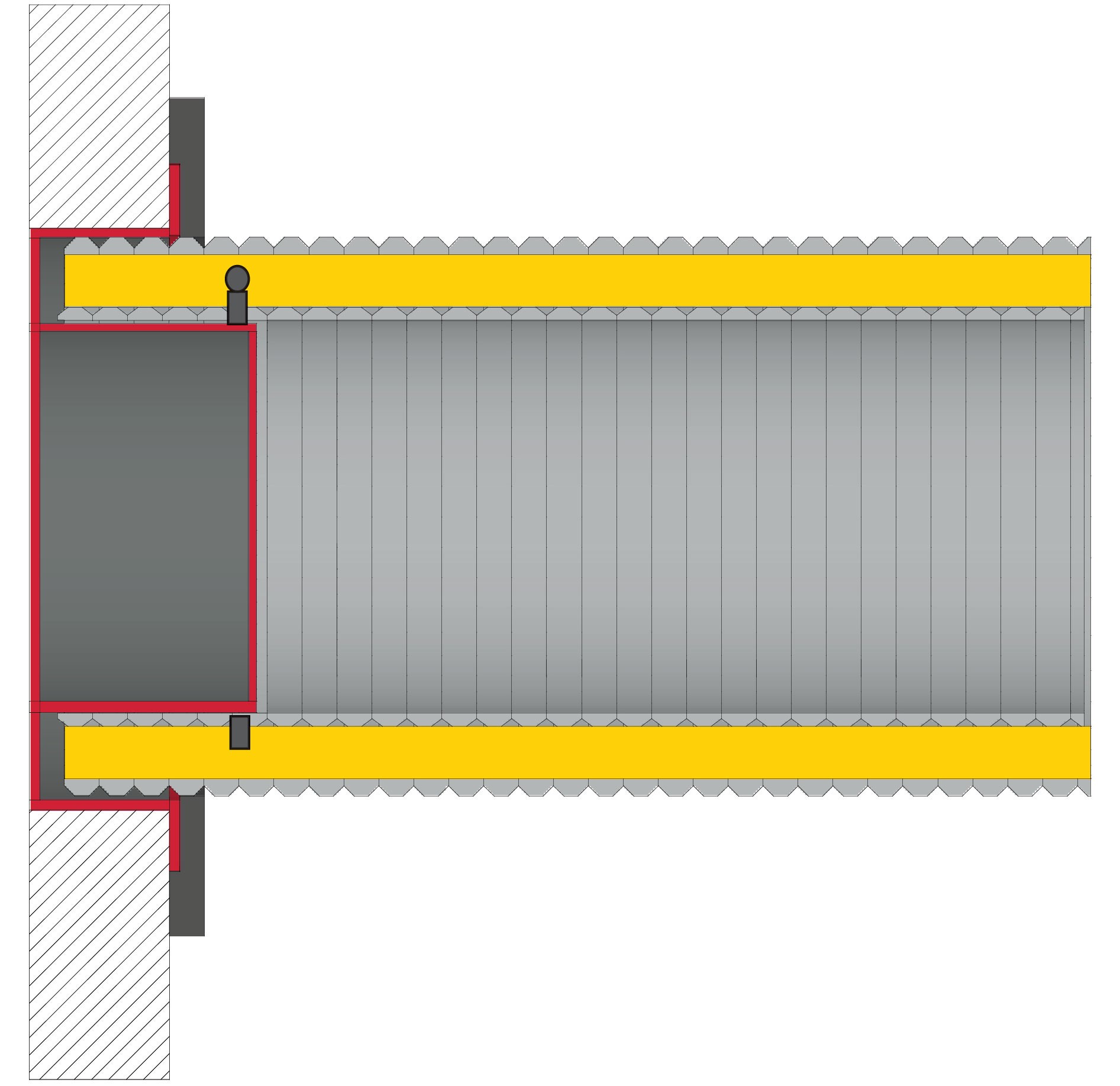 Anschlussstutzen für externe Luftzufuhr Ø 50 mm verzinkt LAS Ringspalt