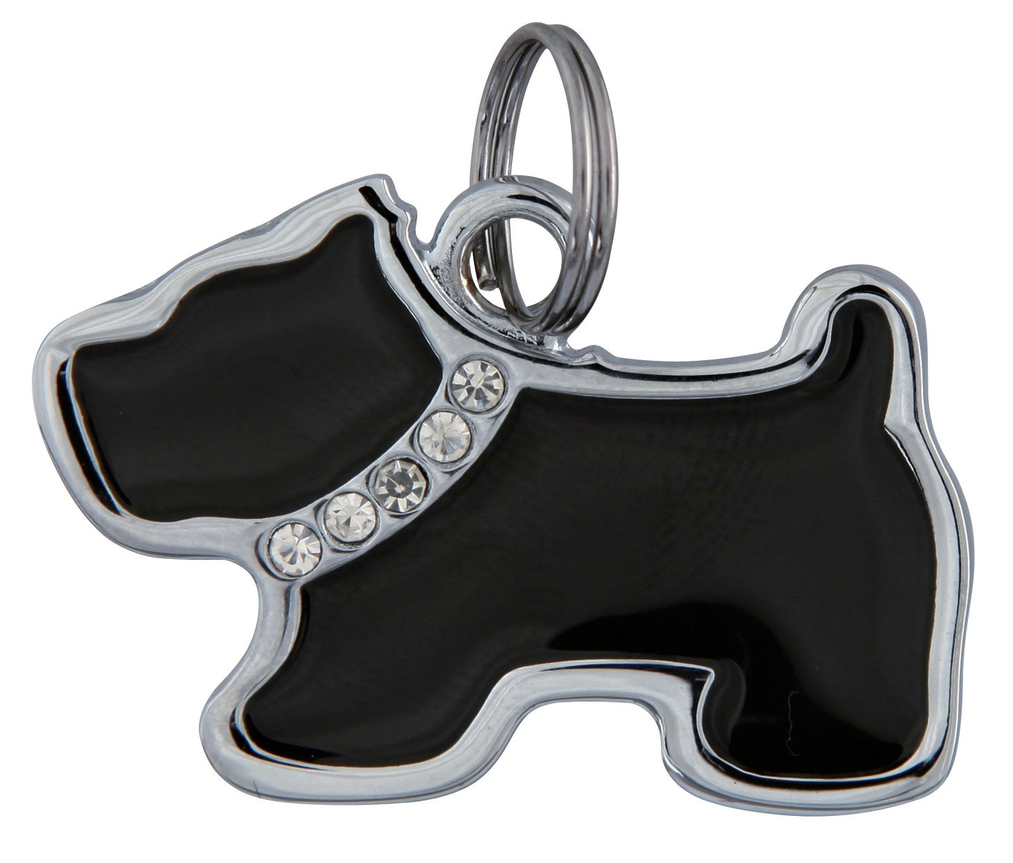 Adressanhänger Schmuckanhänger Hund TRIXIE Metall silber
