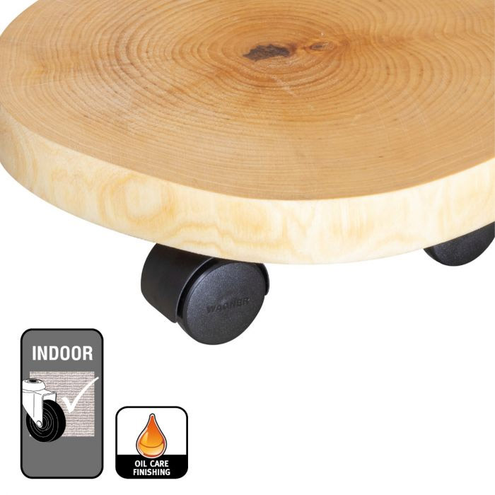 Multiroller Pflanzenroller Holz natur 250-300 mm für 50 kg