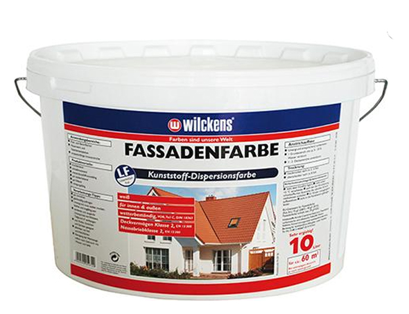 Wilckens® Fassadenfarbe Dispersionsfarbe weiss 10L