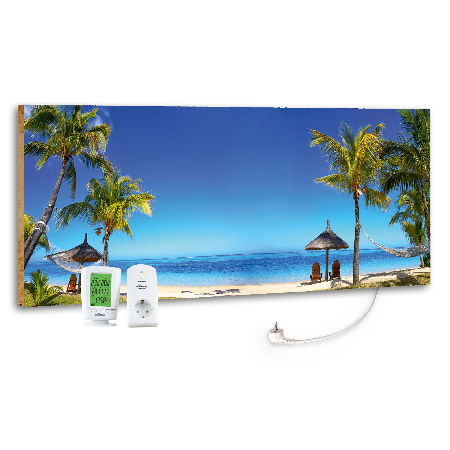 Marmony Infrarotheizung M800 PLUS Beach + Thermostat 800W