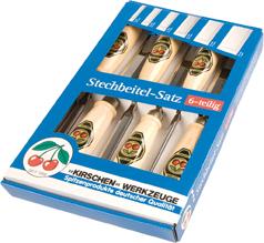 Stechbeitelsatz 6tlg. Karton Kirsche