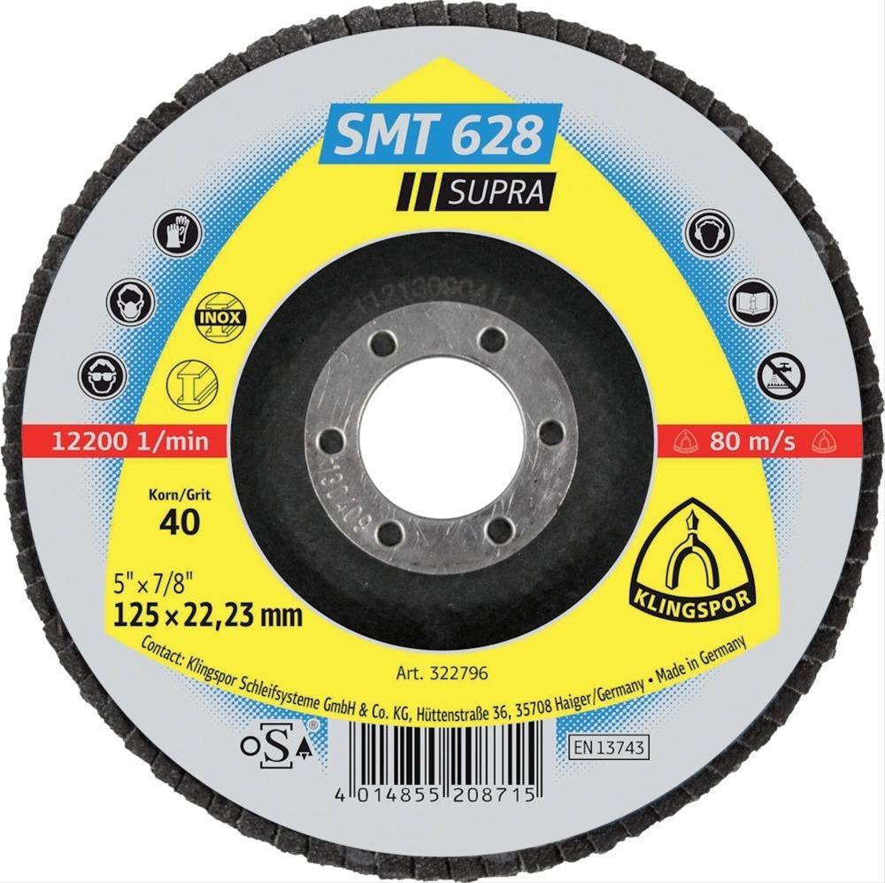 Schleifmopteller SMT628 125mm K 40 ger. Klingspor