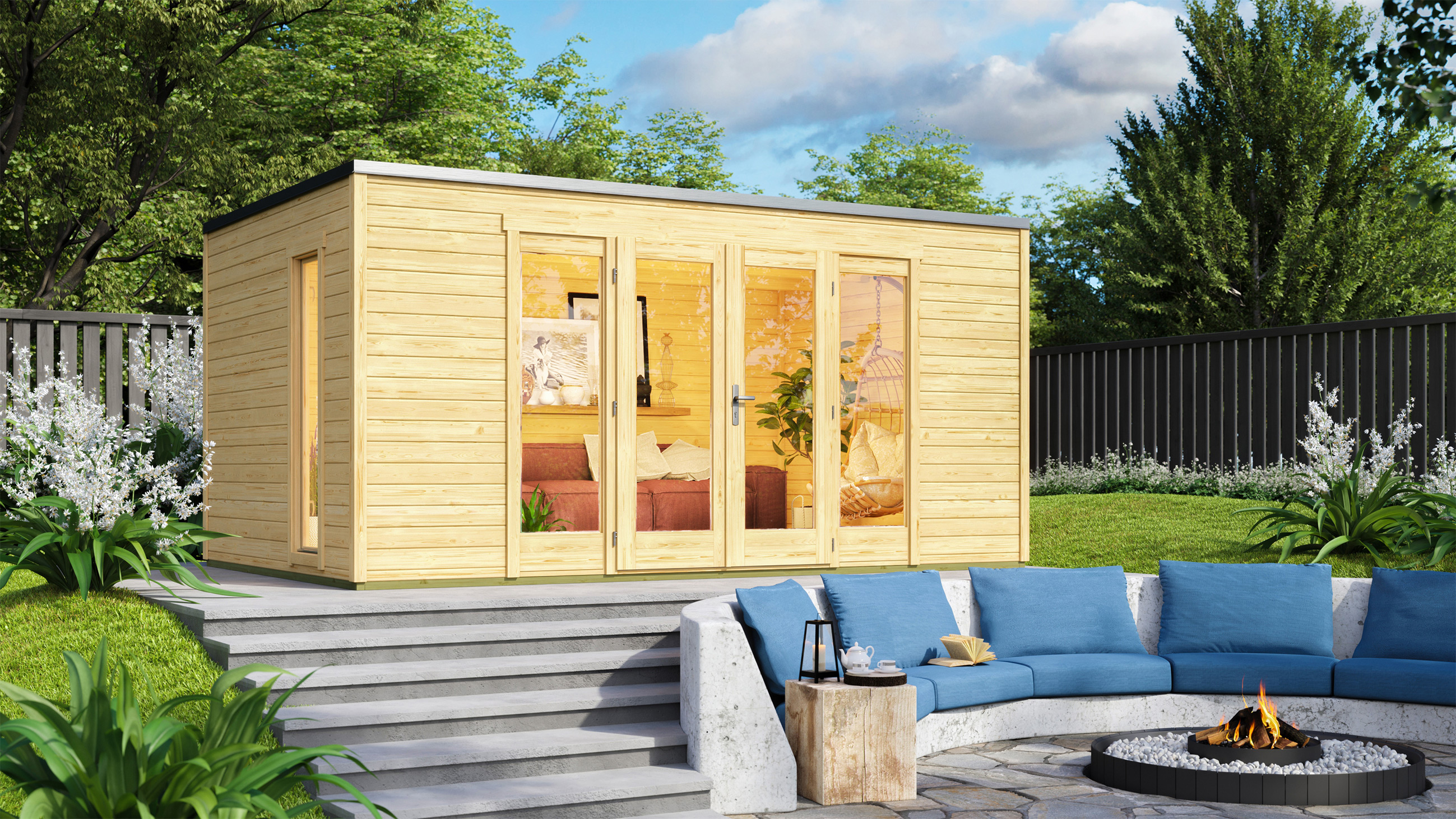 Gartenhaus P 285 Gr.  2, natur