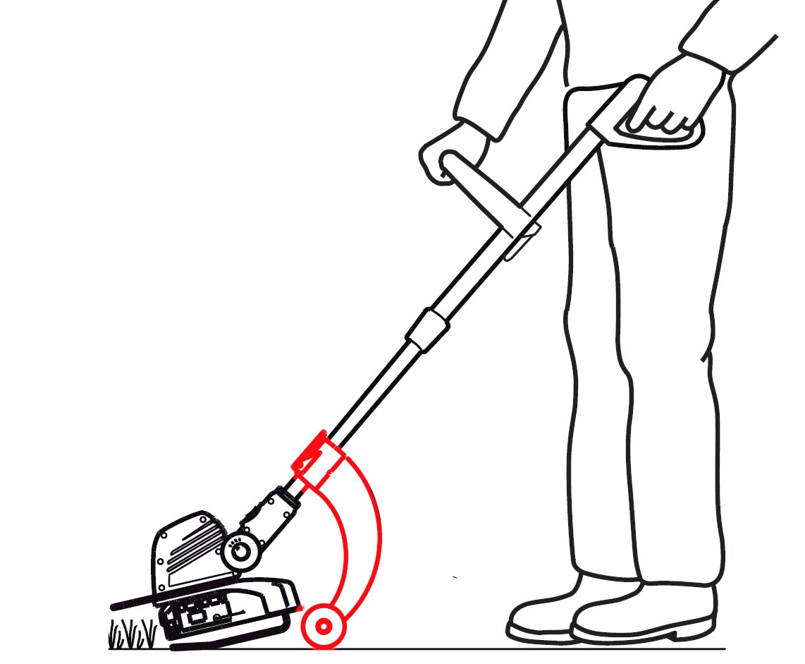 Radstütze GT-R für Wolf Garten Trimmer