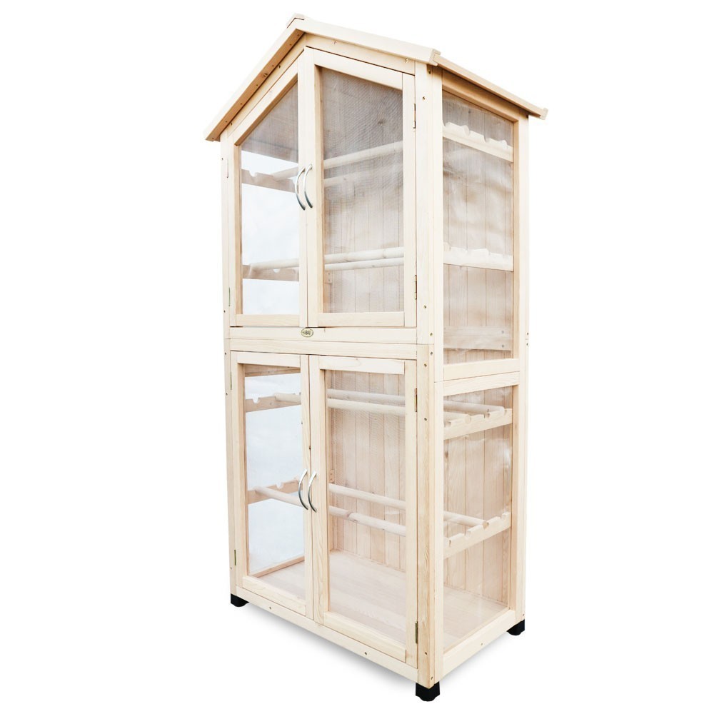 Trocknungsschrank / Gartenschrank Habau Holz-Gaze 86x50x165cm