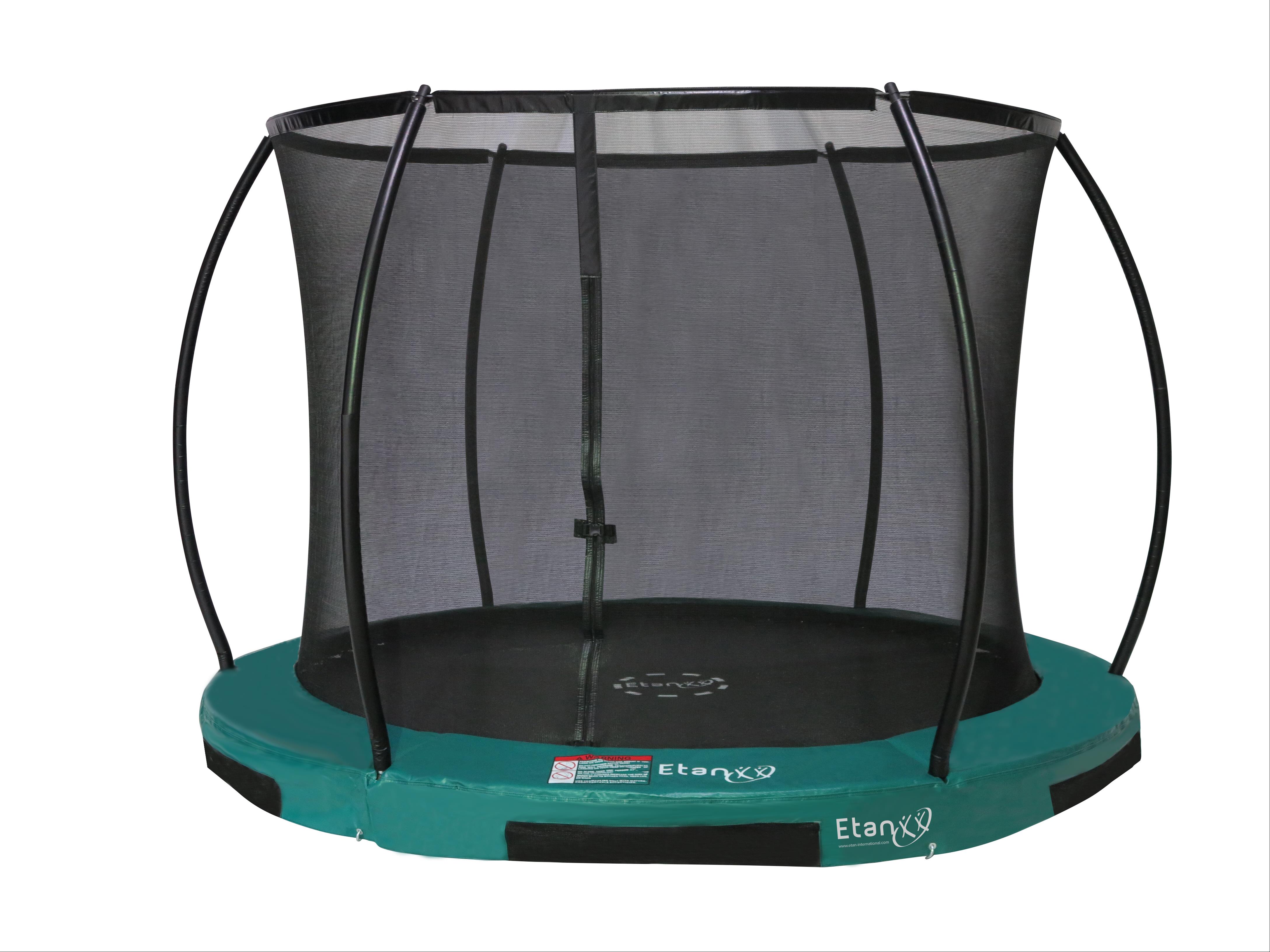 Trampolin InGround Etan Hi-Flyer 10 mit Sicherheitsnetz grün Ø305cm