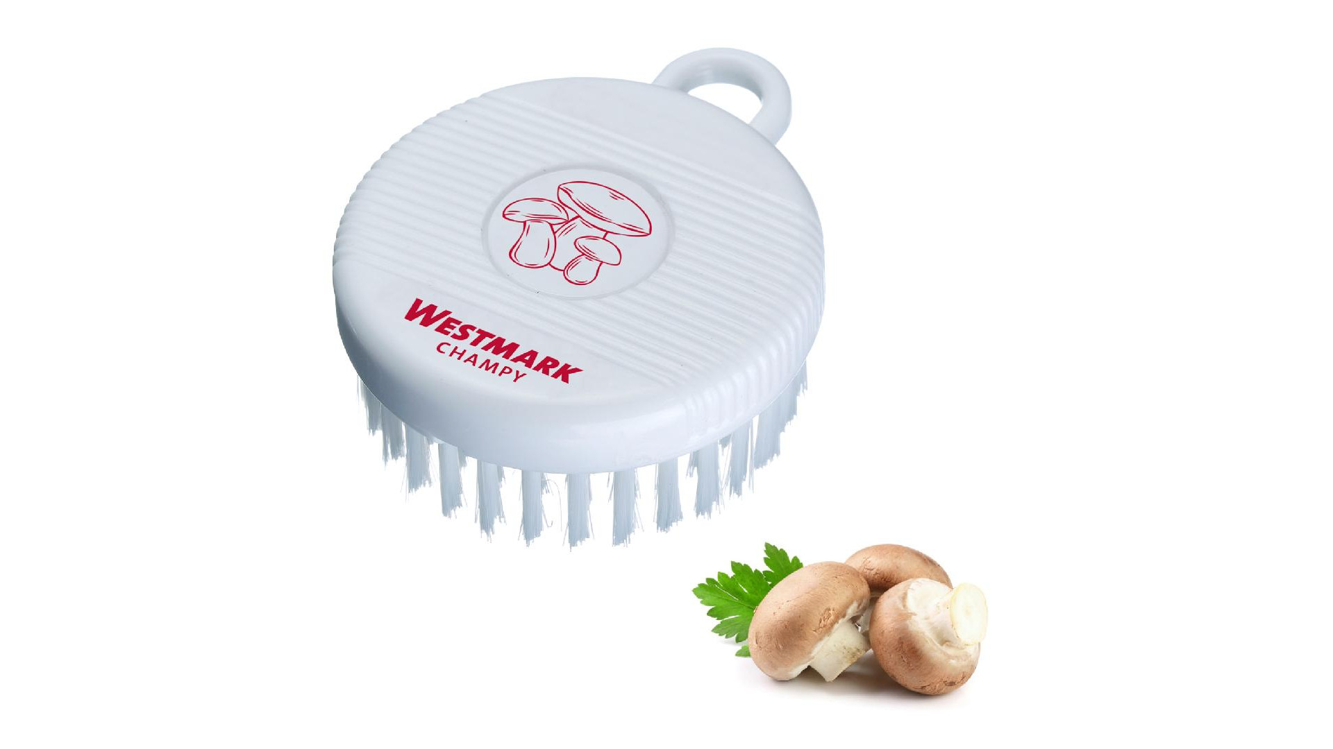Westmark Pilz und Gemüsebürste Champy weiß