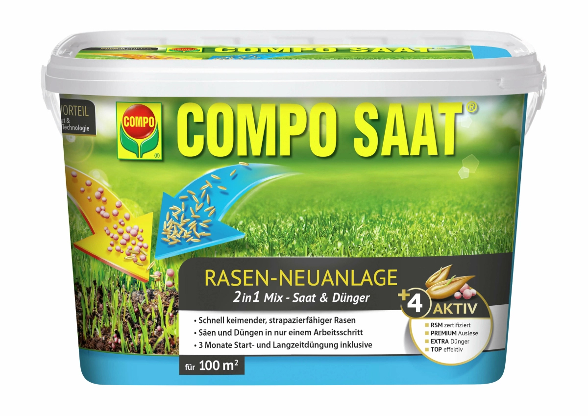 Compo Rasen Neuanlage Mix Samen + Dünger 2,2kg