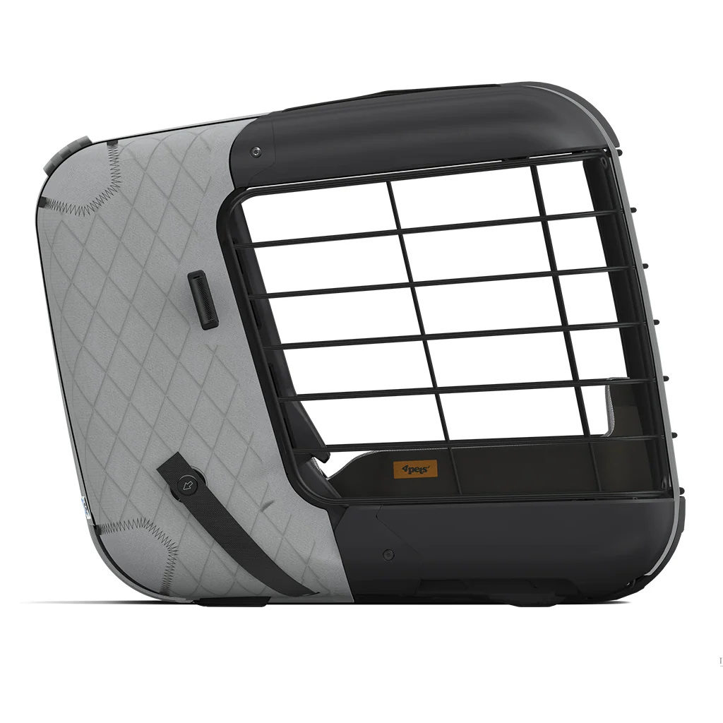 4pets Caree Cool Grey Transportbox für Hunde & Katzen bis 15 kg