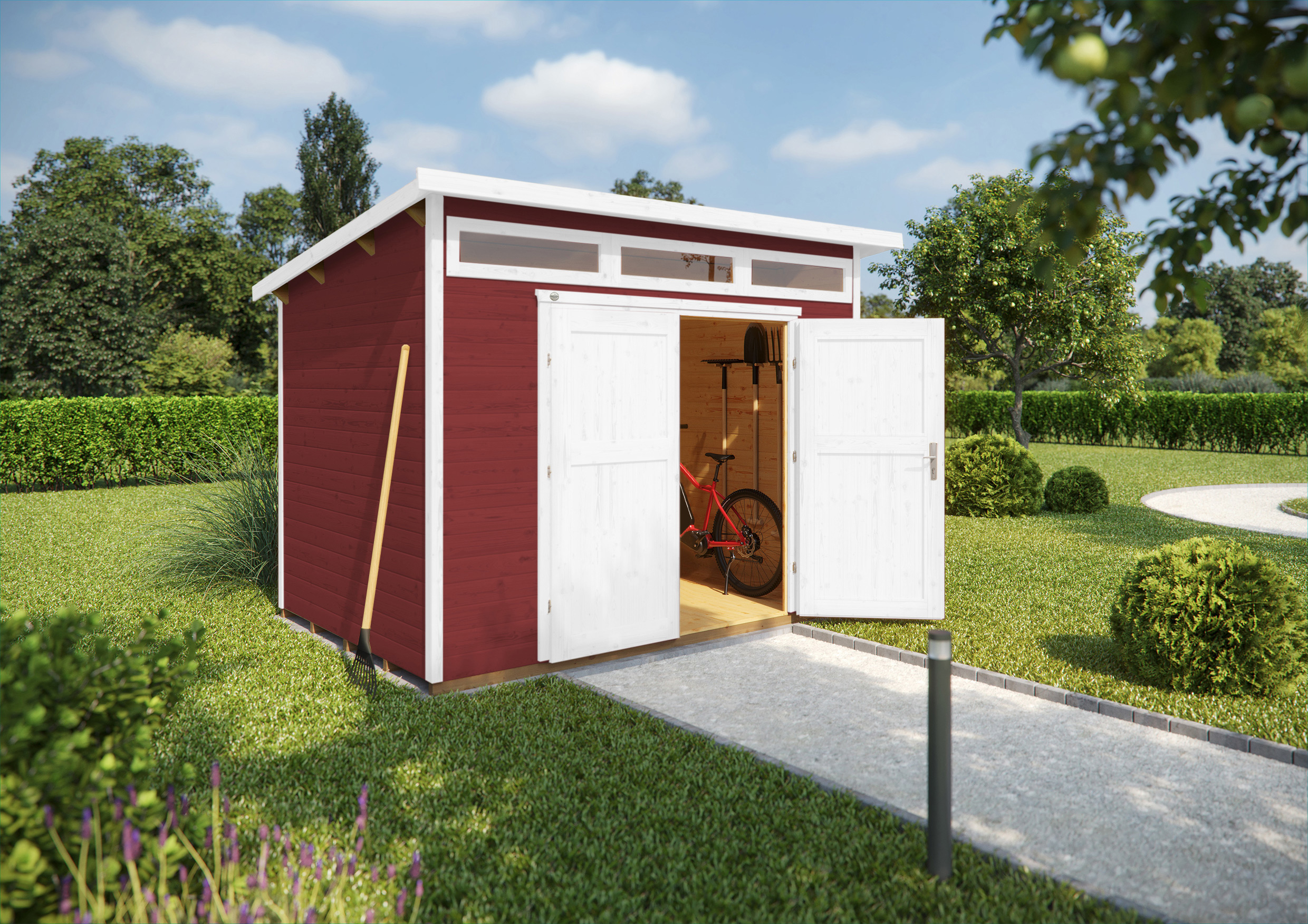 weka Gartenhaus 264 Gr. 3, 21 mm, rot, DT/OL