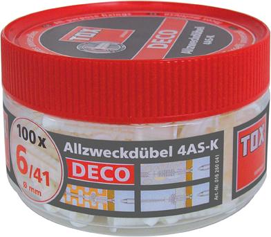 TOX Allzweckdübel Schuppeldübel Deco 4 AS-K 6/41 190 Stück / Runddose