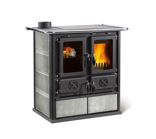 LA NORDICA® Küchenherd Holzherd ROSETTA SINISTRA 5.0 Naturstein 7,9kW