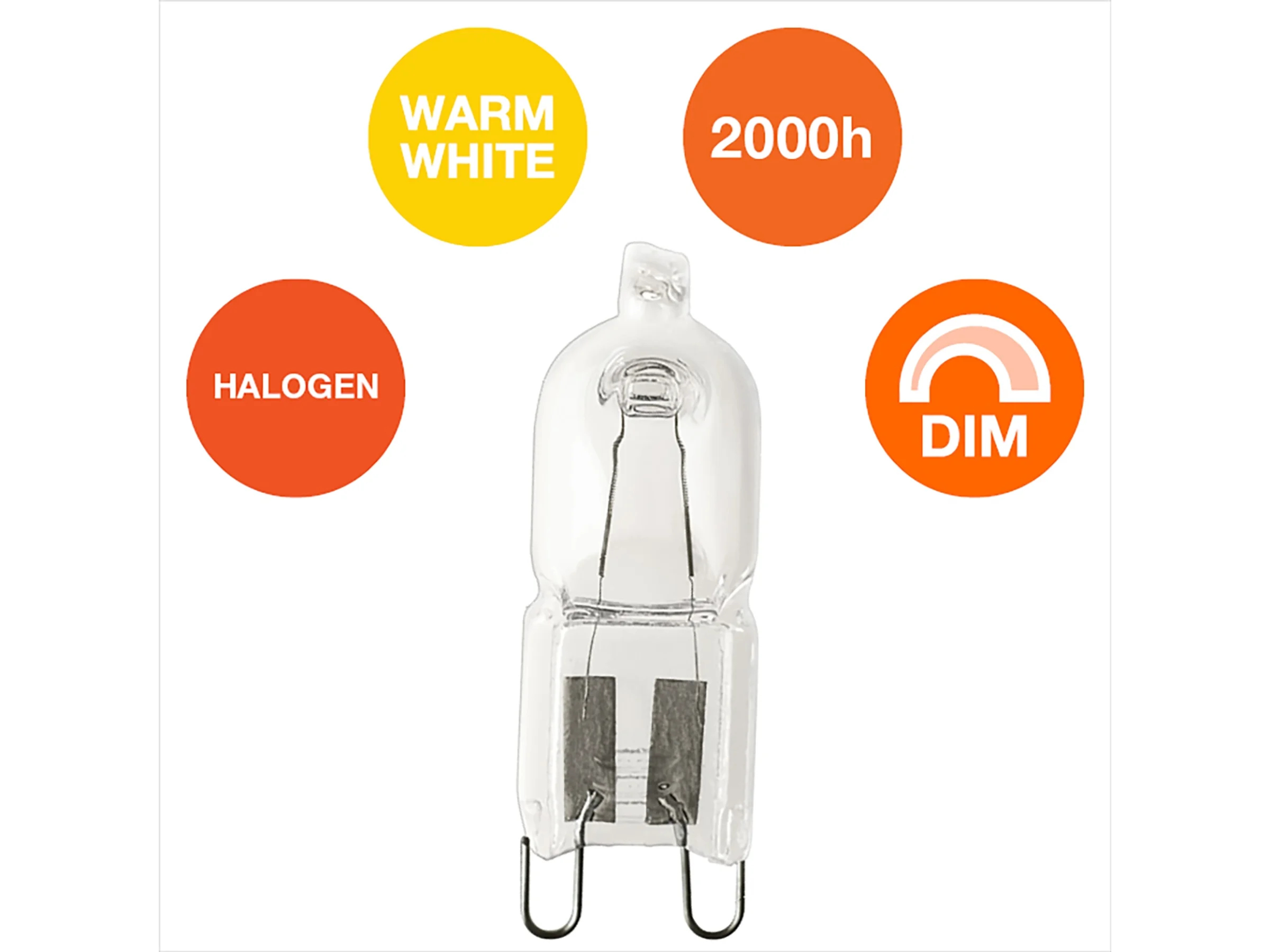 Osram Hochvolt-Halogenlampe G9 35 W Warmweiß