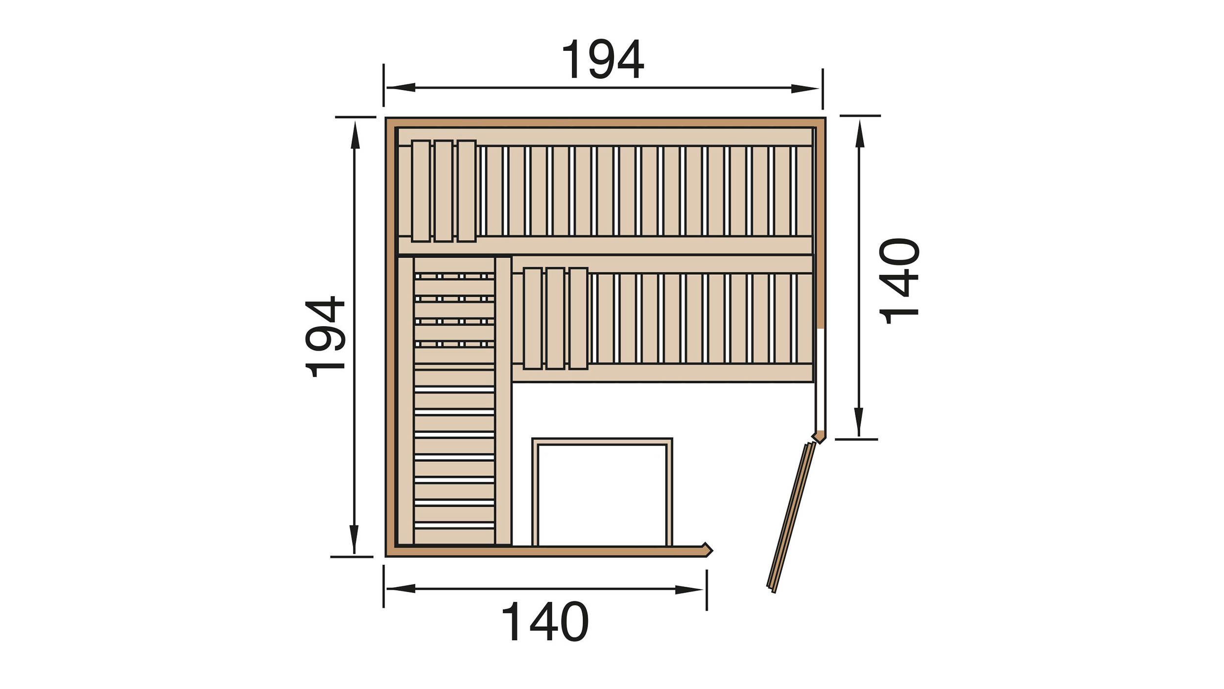 Weka Ecksauna VARBERG 3 GTF