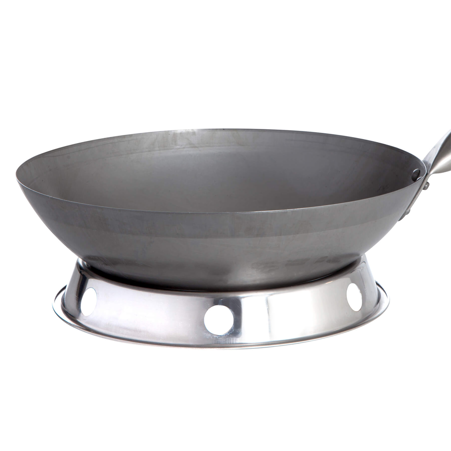 Paella World® Original chinesische Wokpfanne Ø30cm Edelstahl Wokring