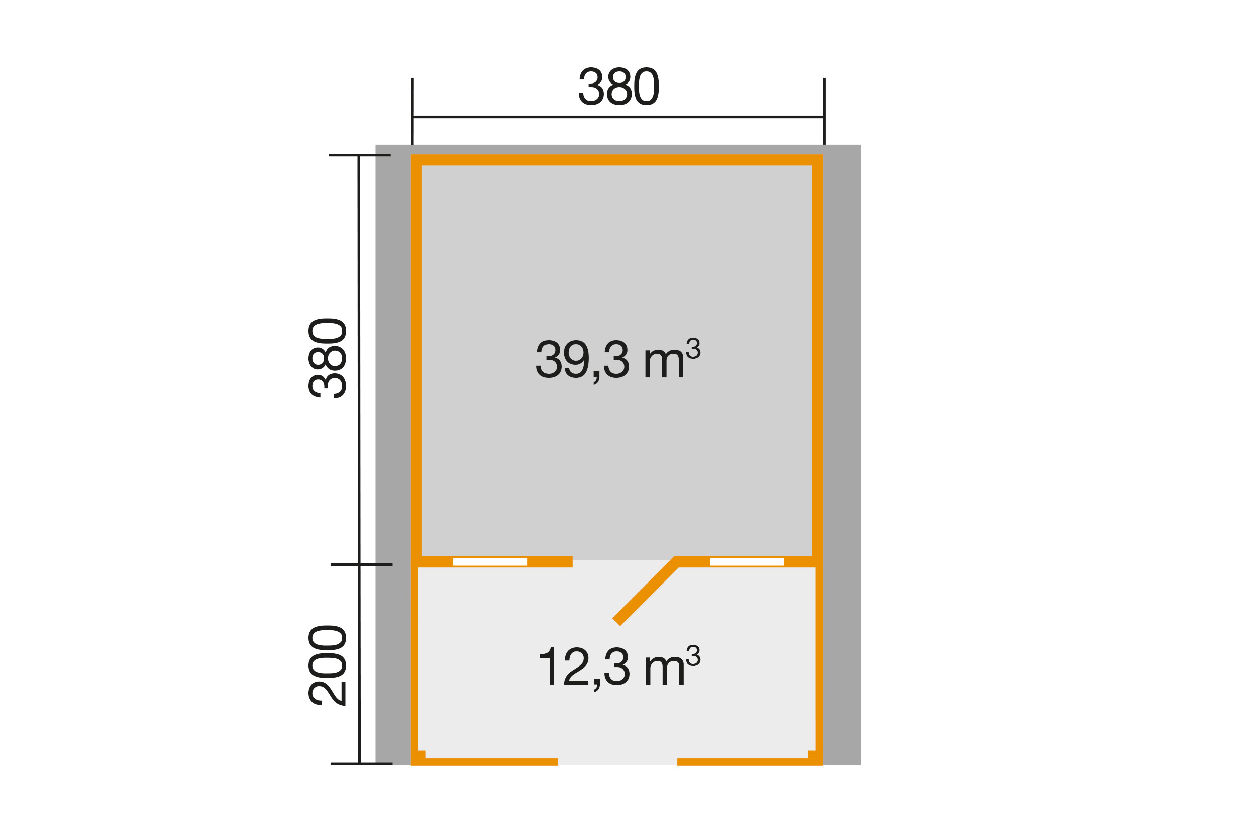 weka Gartenhaus 110 B Gr.2, 28 mm, VT, ET, 2 EF