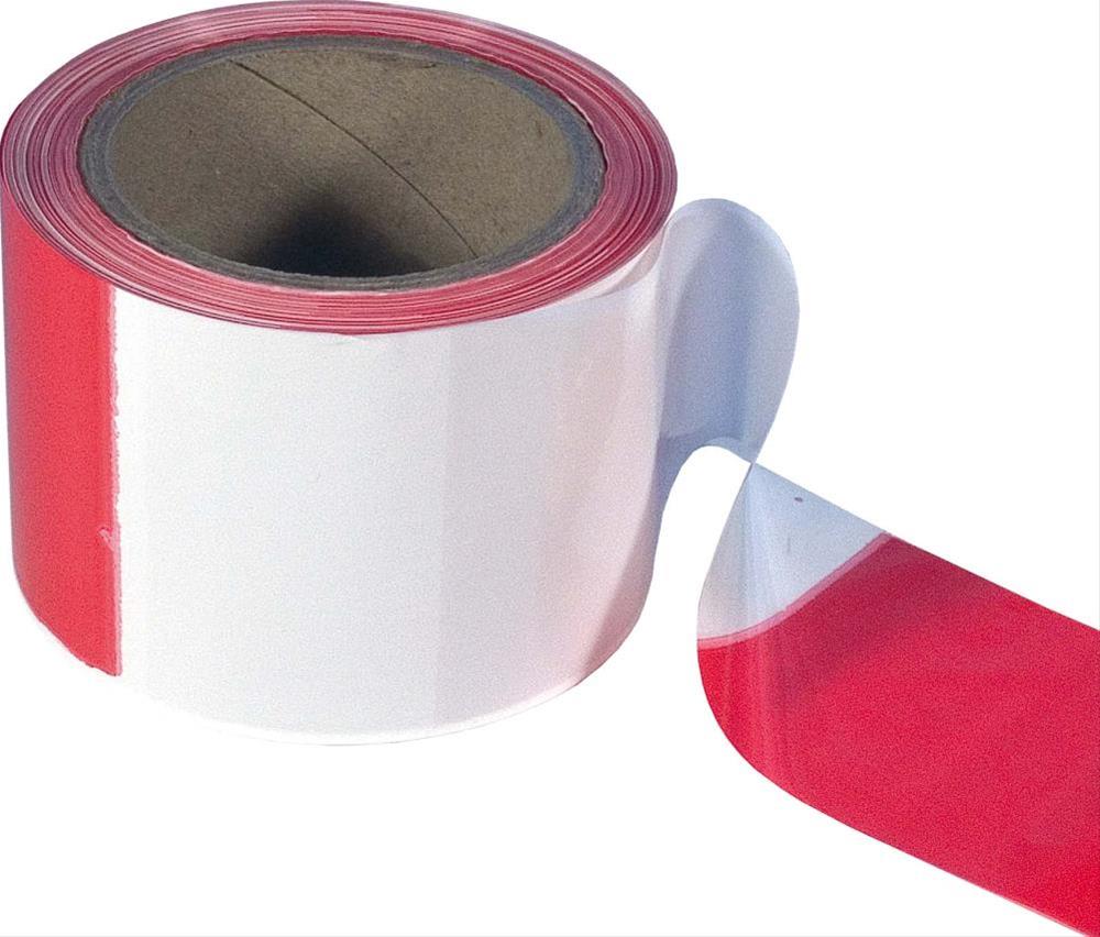 Absperrband 60mm rot/weiss selbstk. a 66m
