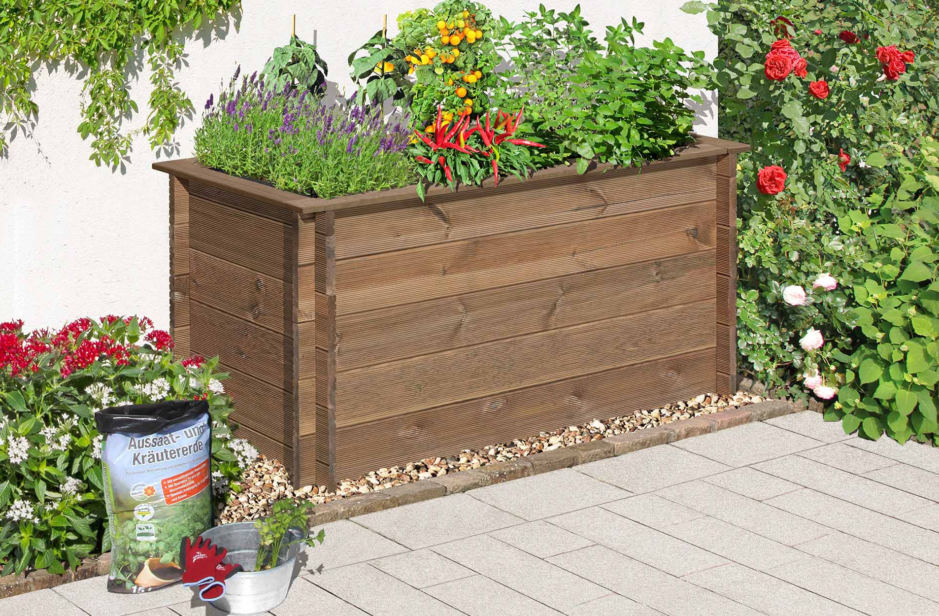 Hochbeet TERRA kdi braun 150x75x75cm