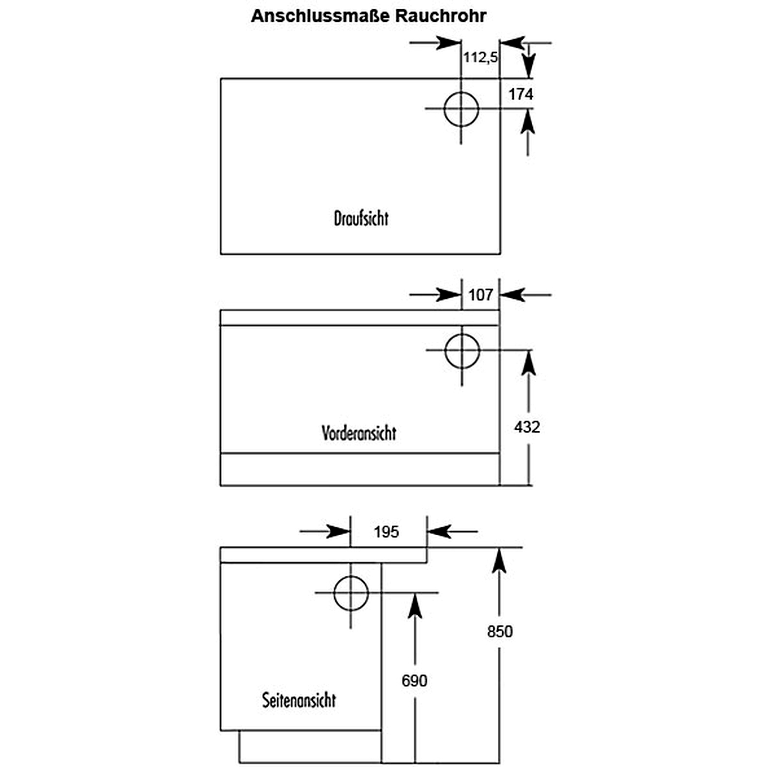 Westminster Küchenherd K176A 90cm weiß Stahl Anschluss rechts