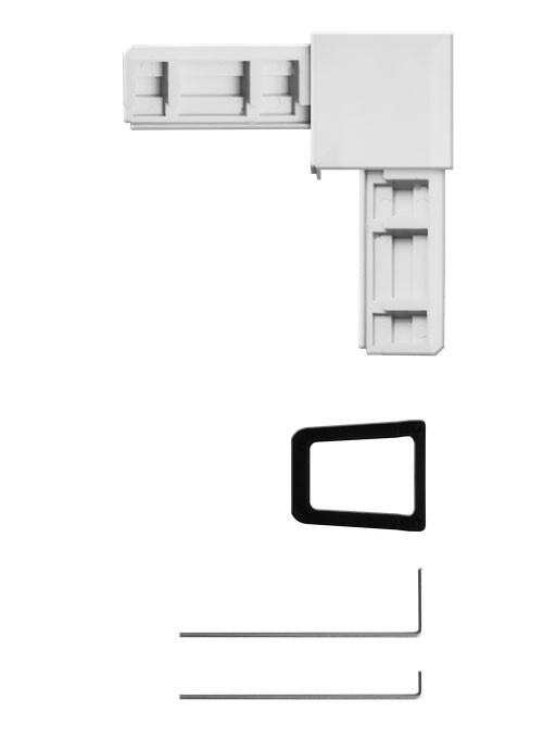 Eckverbinder Set für Fliegengitter System Plus Schellenberg weiß