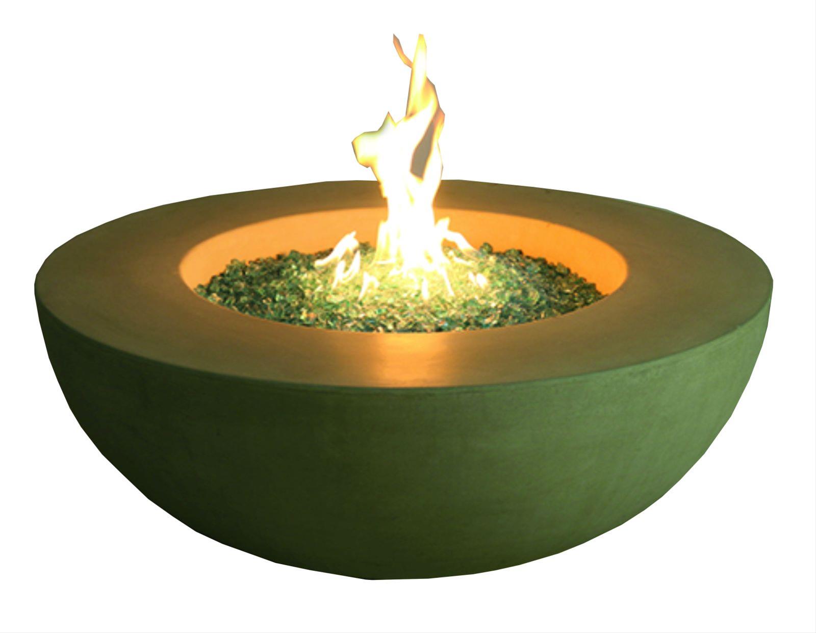 Gas Feuerstelle / Gartenfeuer GardenForma Ätna Betonoptik gelb