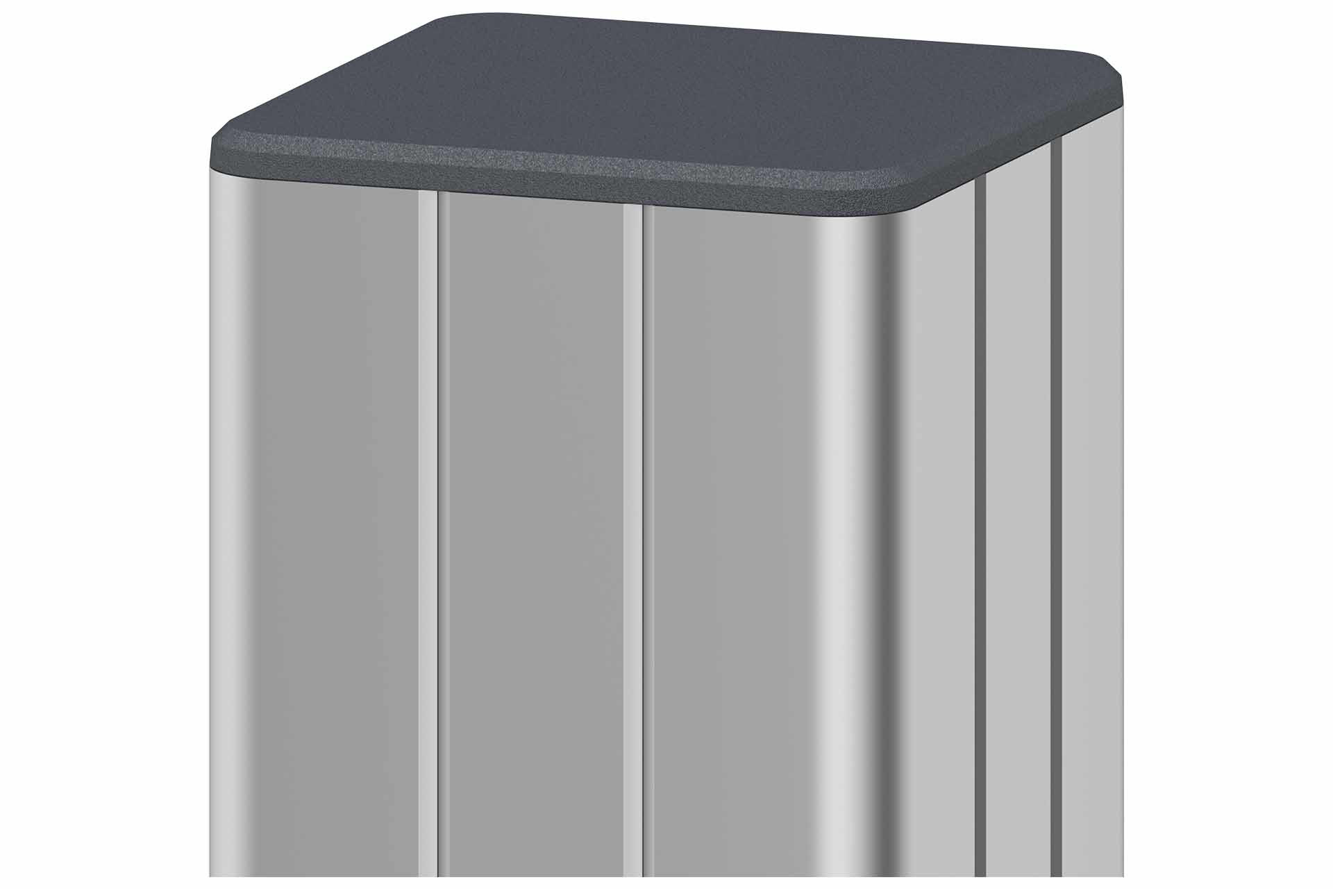 EASY-FENCE Alu-Pfosten Silber 7 x 7 x 295 cm
