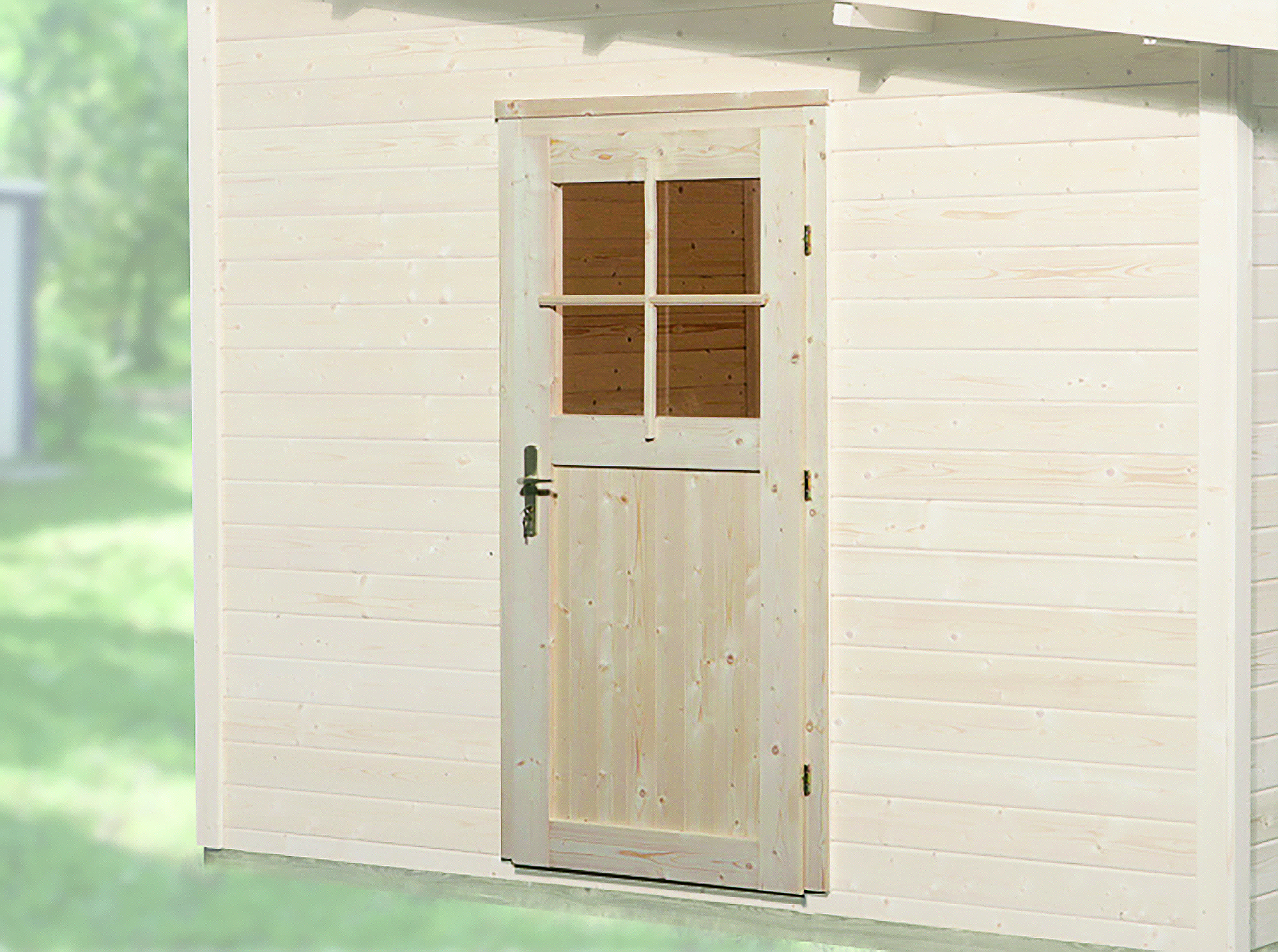 Zusatztür für weka Gartenhaus 45 mm, 97x182 cm, na