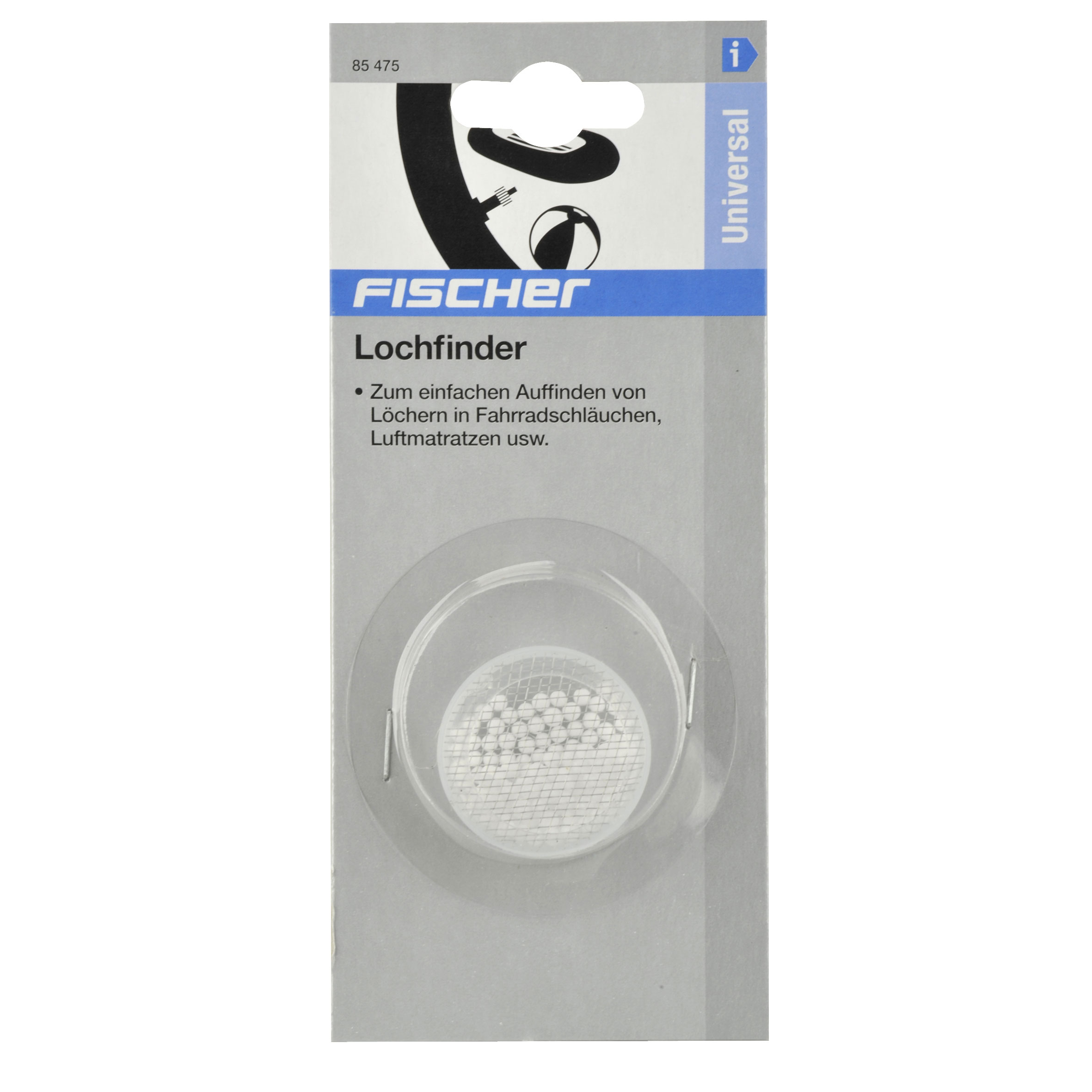 Fischer Lochfinder für Fahrräder Luftmatratzen usw.