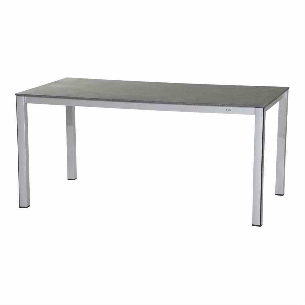 MWH Gartentisch Elements Alu silber Creatop grau 160x90cm