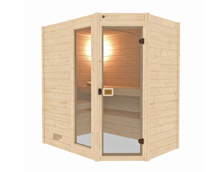 Weka Sauna VALIDA 7,5 kW BioS Gr.2 Glastür mit Fenster