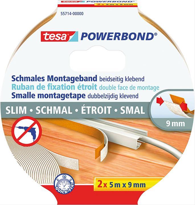 tesa® Montageband Powerbond schmal 5m x 9mm